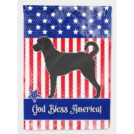 Carolines Treasures Labradoodle American Canvas House Flag BB8418CHF
